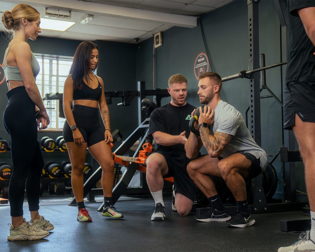 Aventus Academy Level 2 Gym Instructor course workshop with students training in a gym